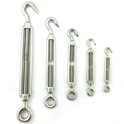 Open Body Turnbuckle - Stainless Steel - Hook and Eye 