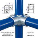 Three Way Through or 90 Degree Corner Centre T by Interclamp Code 116. Shop rail, pipe and fence fittings online at chain.com.au. Australia wide shipping.
