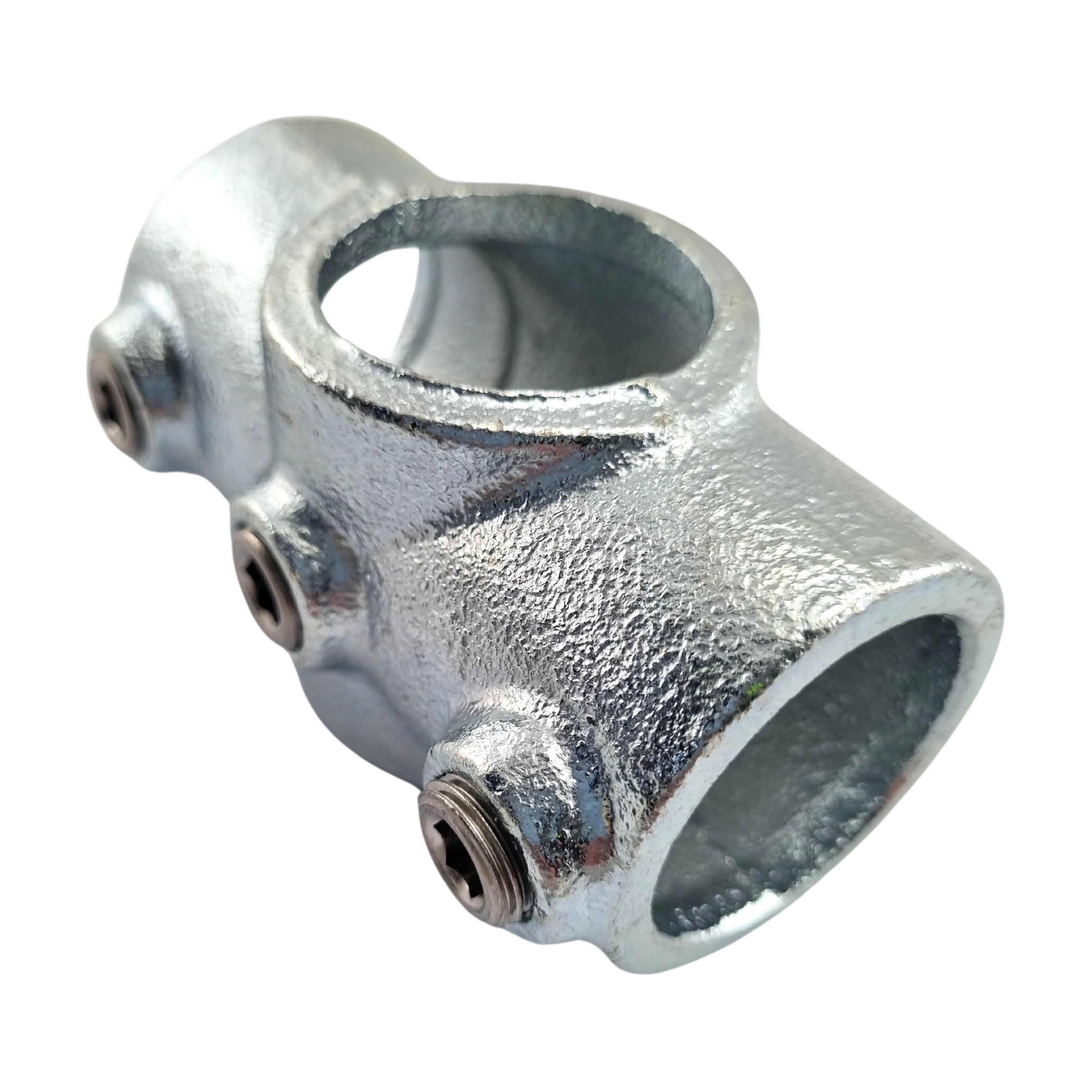 Two Socket Cross for Galvanised Pipe by Interclamp Code 119. Shop rail and pipe fittings online chain.com.au