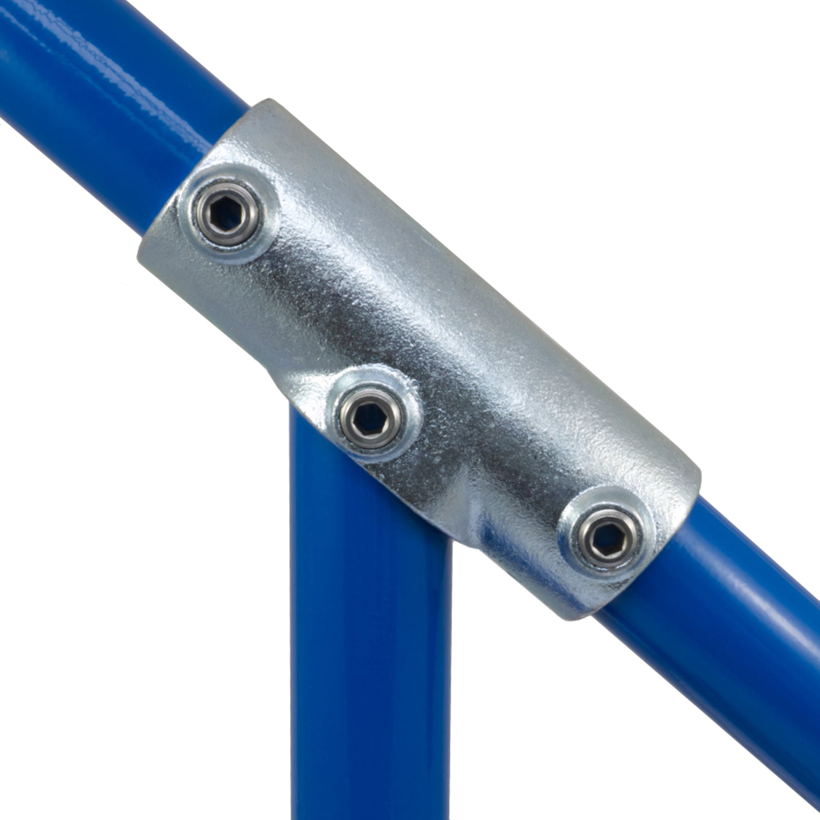 Adjustable Long T for Galvanised Pipe 30 to 45 degrees. Interclamp Code 127. Shop online chain.com.au. Australia wide shipping.