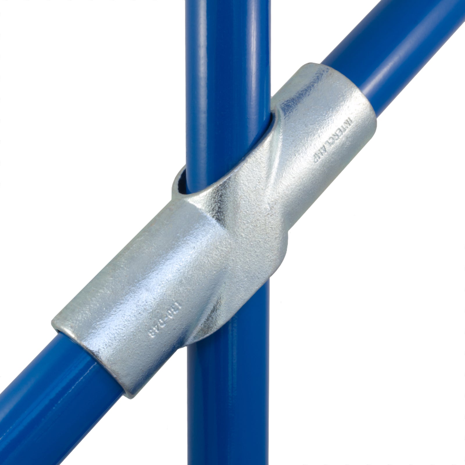 Adjustable Cross, 30 to 45 Degrees for Galvanised Pipe (Interclamp Code 130). Shop rail and pipe fittings online chain.com.au. Australia wide shipping.
