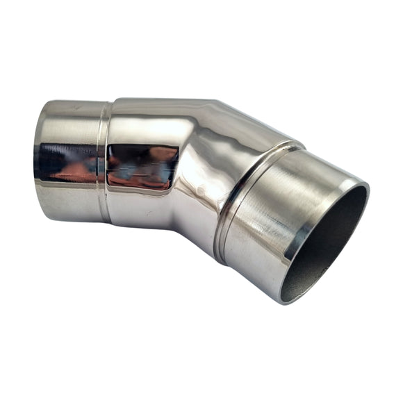 Stainless Steel 135 Degree (135°) Tube Connector Rail Fitting. Australia wide shipping. Shop: chain.com.au