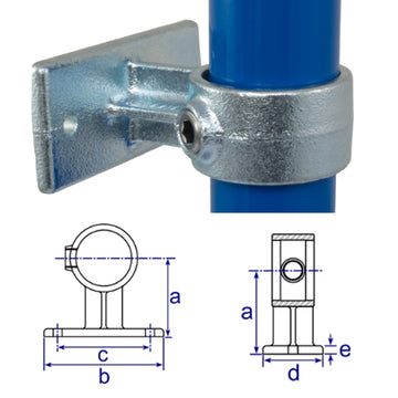 Handrail Bracket for Galvanised Pipe. Interclamp Code 143. Shop rail & pipe fittings online chain.com.au. Australia wide shipping.