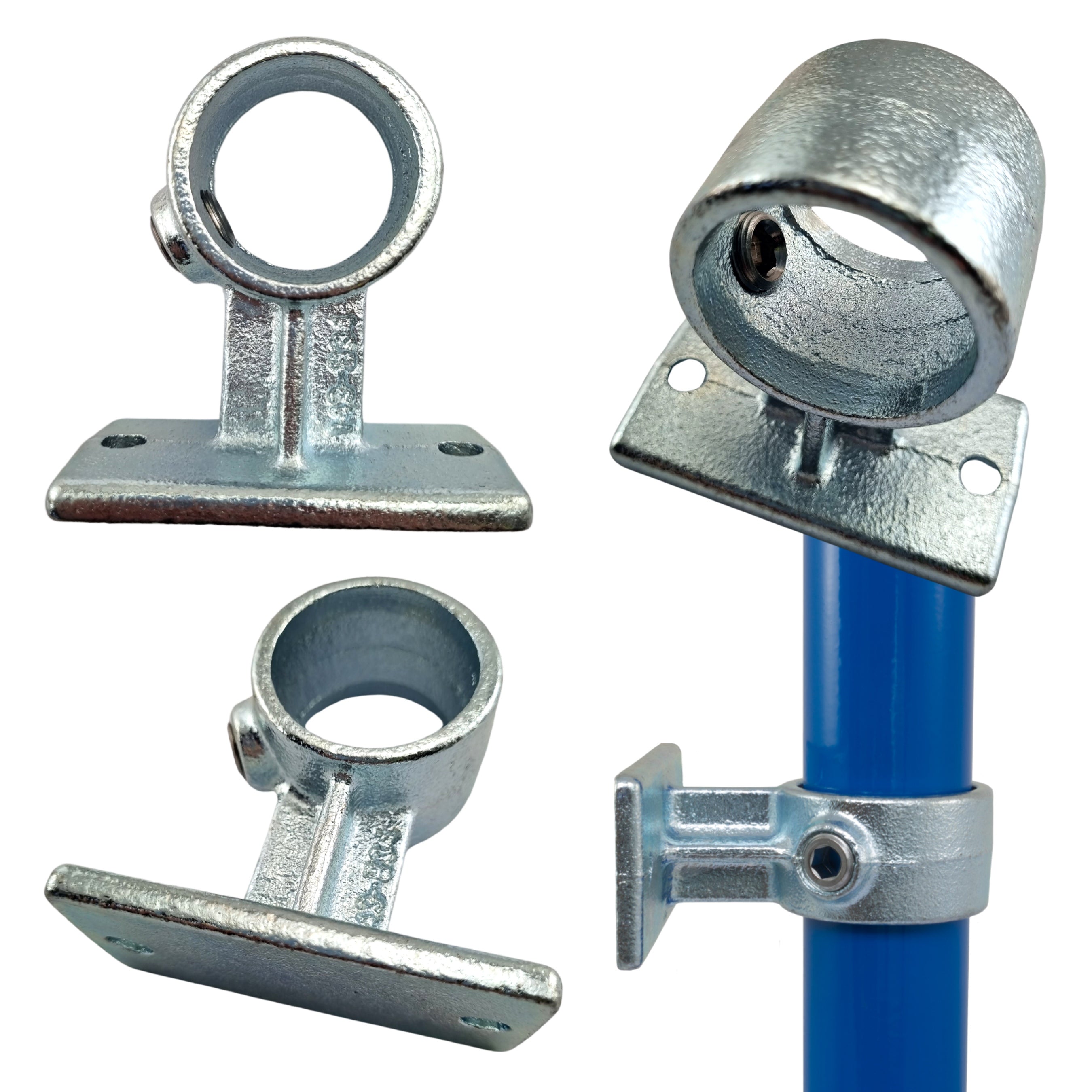 Handrail Bracket for Galvanised Pipe. Interclamp Code 143. Shop rail & pipe fittings online chain.com.au. Australia wide shipping.
