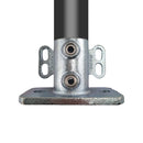 Floor Flange with Rear Fix Points for Galvanised Pipe. Interclamp code 242. Australia wide shipping. Shop chain.com.au