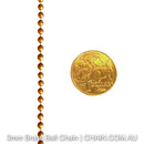 3mm  Brass Ball Chain. Chain by the metre or bulk buy. Australia wide shipping. Chain.com.au.
