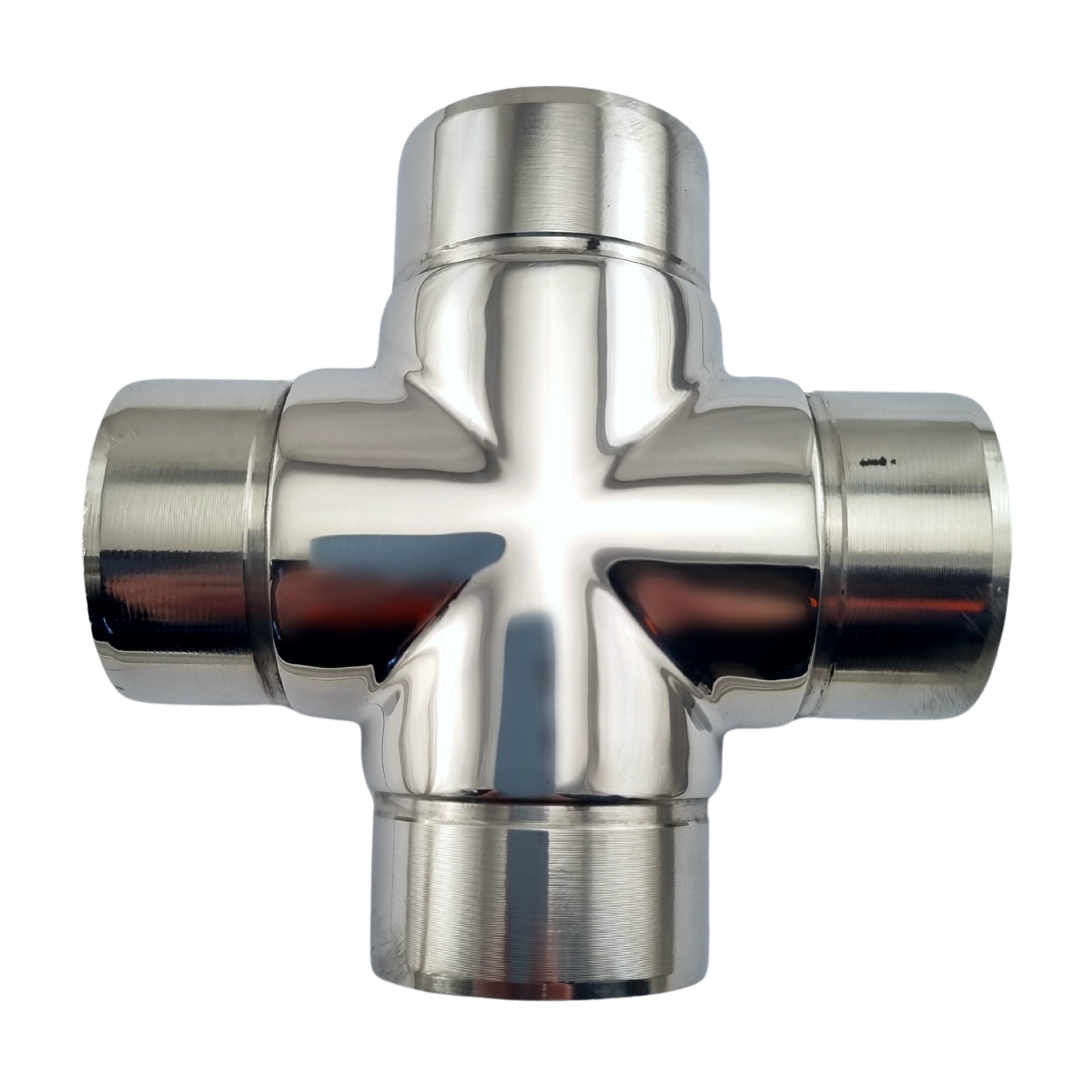 4 Way Cross Stainless Steel Rail Fitting, 25.4mm & 50.8mm. Australia ...