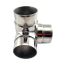90° 4 Way Stainless Steel Rail Fitting for 50.8mm pipe. Australia wide shipping. Shop: chain.com.au