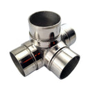 90° 4 Way Stainless Steel Rail Fitting for 50.8mm pipe. Australia wide shipping. Shop: chain.com.au