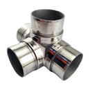 90° 4 Way Stainless Steel Rail Fitting for 50.8mm pipe. Australia wide shipping. Shop: chain.com.au
