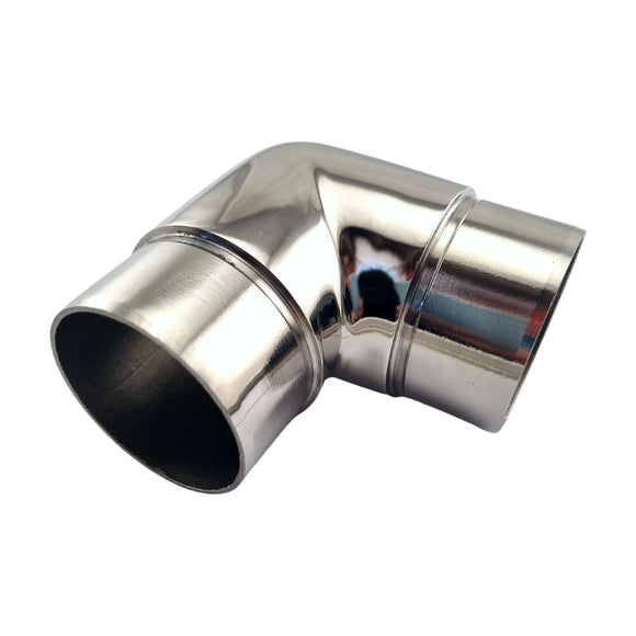 90° Sharp Corner Stainless Steel Rail Fitting for 50.8mm pipe. Australia wide shipping. Shop: chain.com.au