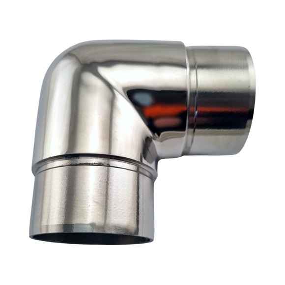 90° Sharp Corner Stainless Steel Rail Fitting for 50.8mm pipe. Australia wide shipping. Shop: chain.com.au