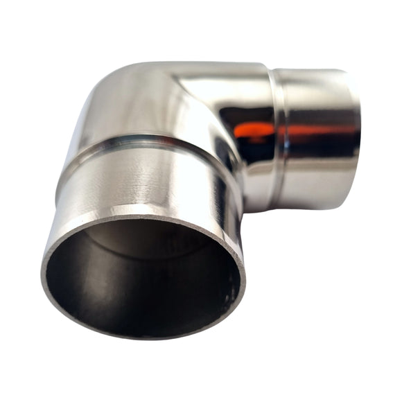 90° Sharp Corner Stainless Steel Rail Fitting for 50.8mm pipe. Australia wide shipping. Shop: chain.com.au