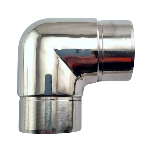 90° Sharp Corner Stainless Steel Rail Fitting for 50.8mm pipe. Australia wide shipping. Shop: chain.com.au