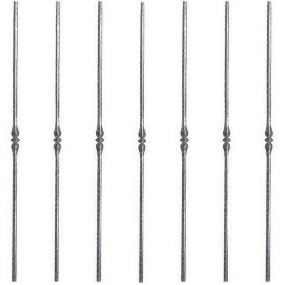Zinc or black steel Balusters in style: DHP03-01. 
