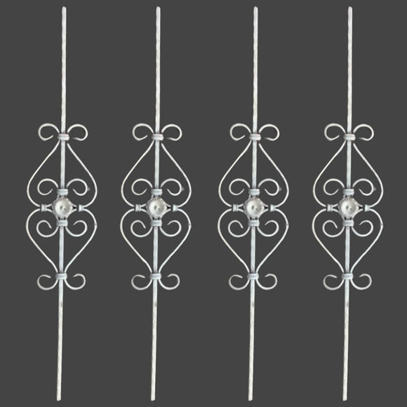 Zinc or black steel Balusters in style: DHP03-34 Beaten Bar. Brand: Chatterton. Buy 1 or many at factory-direct prices. Australia.