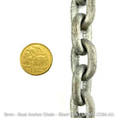 Boat anchor chain, size 6mm short link, galvanised. By the metre or bulk buy 25kg buckets. Shipping Australia wide. Shop online chain.com.au