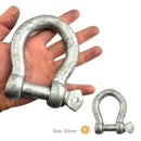 20mm Galvanised Bow Shackle. Shop hardware online chain.com.au. Australia wide shipping from Melbourne.