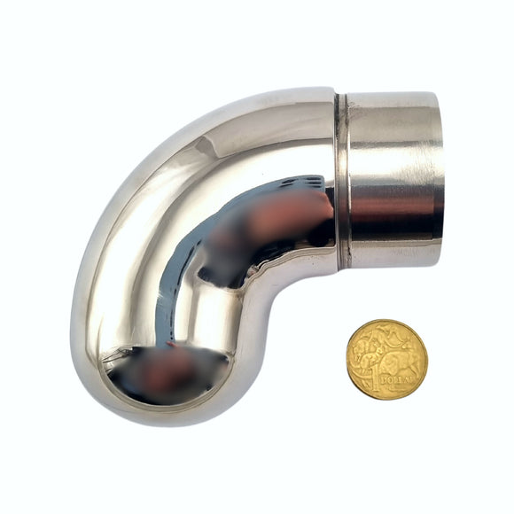 Stainless Steel Bull Nose End - 50.8mm Rail Fitting. Australia wide shipping. Shop: chain.com.au