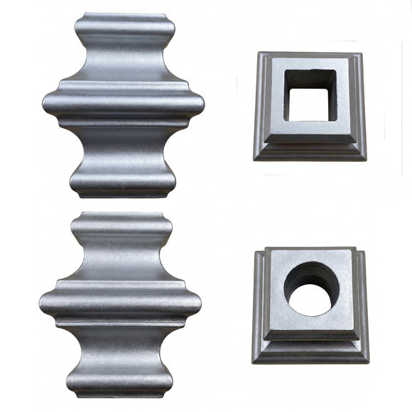 Aluminium Bushes code: DHP15-01, DHP15-02 and DHP15-03. Square/Round.  wrought iron fencing components. Australia.
