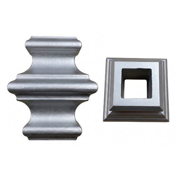 Aluminium Bushes, Square. Wrought iron fencing components. Australia.