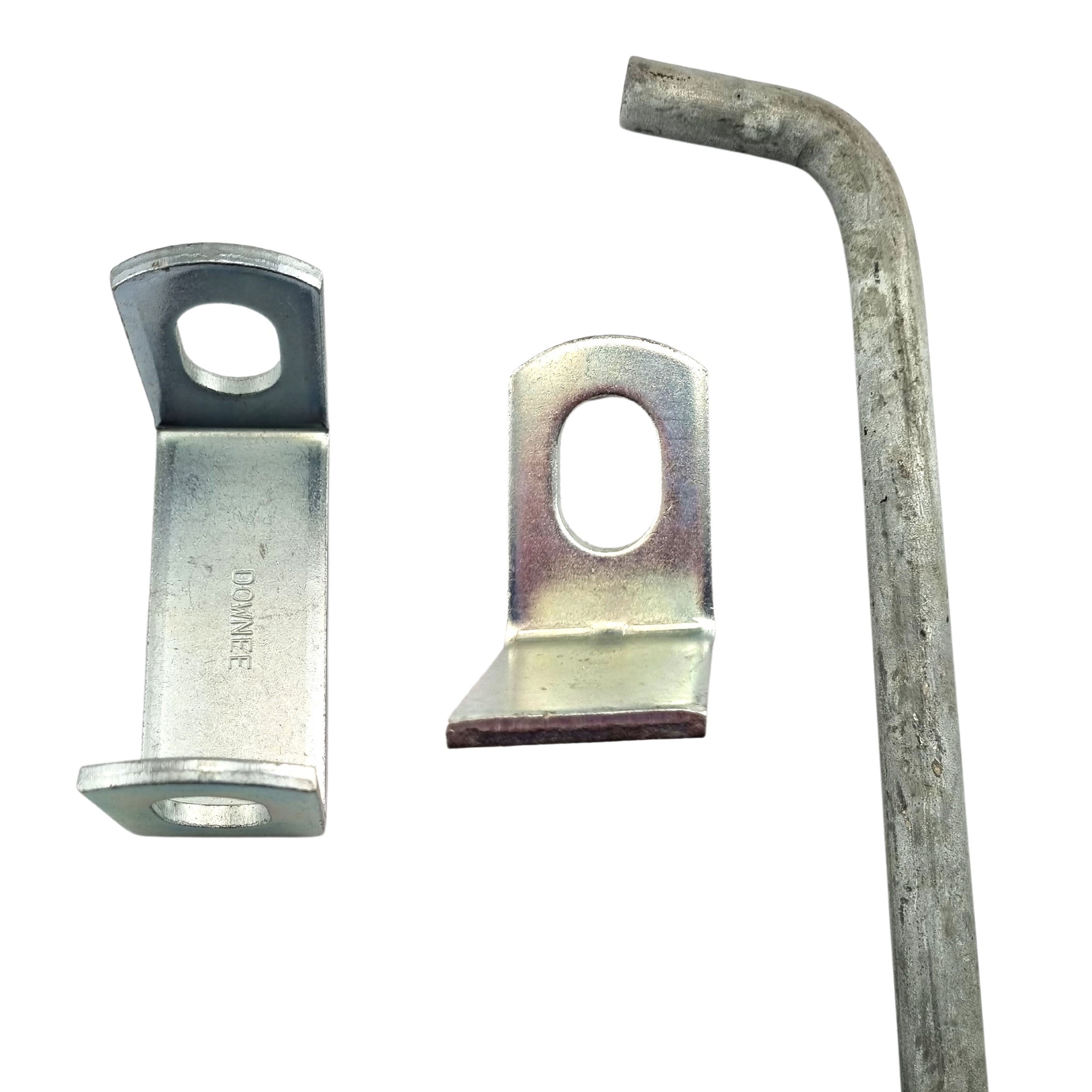 Cattle Yard Cleat and Pin Set. Includes: Pin, Full Cleat and Round Half Cleat. Australian Made. Brand: Downee. Shop Rural Stockyard Hardware, Catches and Latches online chain.com.au. Australia wide shipping.