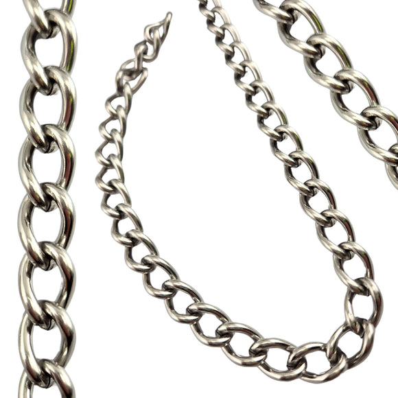 Curb Chain in 316 Stainless Steel. Various sizes, inc 3mm. Chain by the metre or bulk buy 30m reels. Shipping Australia wide + Melbourne click & collect. Shop chain.com.au