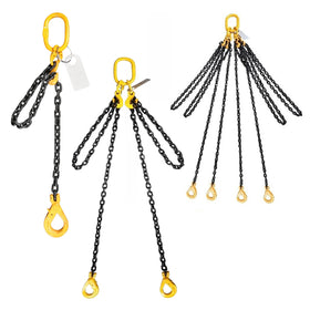 Grade 80 Chain Slings x 3m. Chain thickness: 8mm, 10mm. 1, 2 and 4 legs. Complies to: AS 3775.1–2004. Australia wide shipping. Shop: chain.com.au