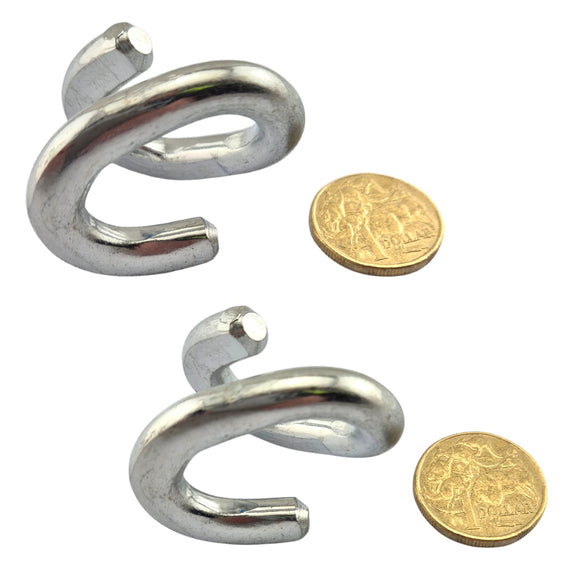 Chain connecting link, in steel with a high gloss zinc plated finish, size 8mm. Australia wide. Chain.com.au