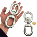 Chain Swivel made of Galvanised Steel in an Eye-Eye style, size: 12mm. Australia. Chain.com.au