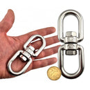 Chain Swivel in Stainless Steel - Eye-Eye style. Size: 10mm. Australia wide shipping + Melbourne pick-up.