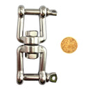 Chain Swivel in Stainless Steel - Jaw-Jaw style. Size: 10mm. Australia wide shipping + Melbourne pick-up.