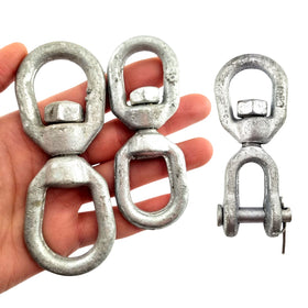 Chain Swivels made of Galvanised Steel in Eye-Eye and Eye-Jaw styles. Sizes: 6mm, 8mm. Australia