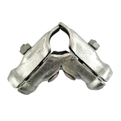 Corner Pipe Fitting in a galvanised finish, Australian made. Various sizes: from C2020 - 20/20 to C5050 - 50/50. Australia wide shipping. Shop online chain.com.au.