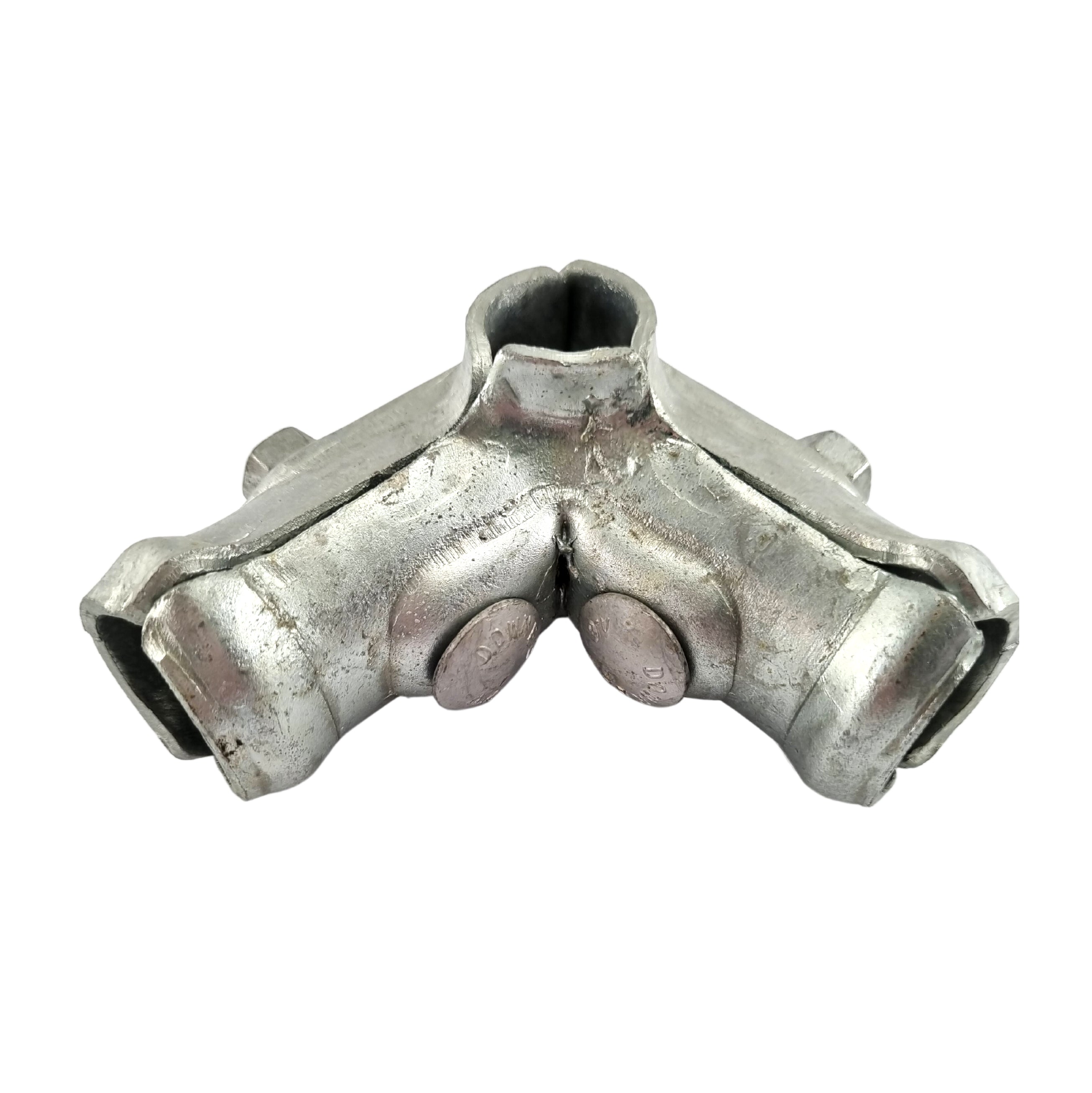 Corner Pipe Fittings in a galvanised finish, Australian made. Various sizes: from C2020 - 20/20 to C5050 - 50/50. Australia wide shipping. Shop online chain.com.au.