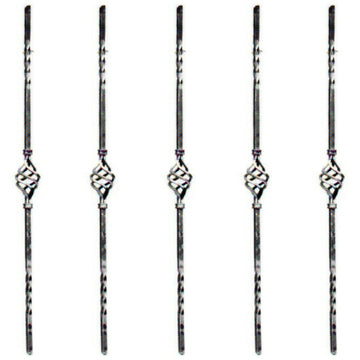 Zinc or black steel Balusters in style: DHP03-15. 
