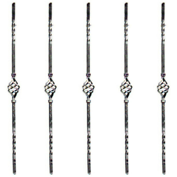 Zinc or black steel Balusters in style: DHP03-15. 