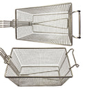 inside detailed view of Rectangle Deep Fryer Baskets, medium size. Commercial kitchen grade. Australia wide shipping from chain.com.au.