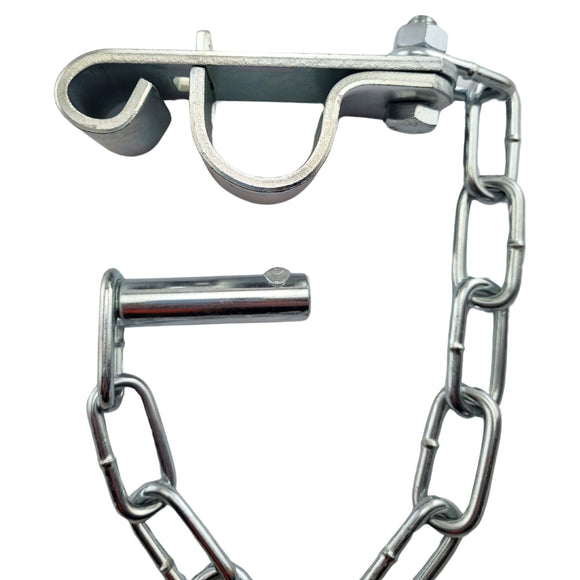 Double Gate Catch, Zinc Plated. Suits 25NB. Australian Made. Rural Hardware, Fence and Gate Fittings. Shop online chain.com.au. Australia wide shipping.