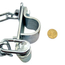Double Gate Catch, Zinc Plated. Suits 25NB. Australian Made. Rural Hardware, Fence and Gate Fittings. Shop online chain.com.au. Australia wide shipping.
