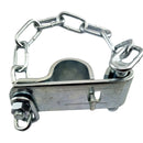 Double Gate Catch, Zinc Plated. Suits 25NB. Australian Made. Rural Hardware, Fence and Gate Fittings. Shop online chain.com.au. Australia wide shipping.