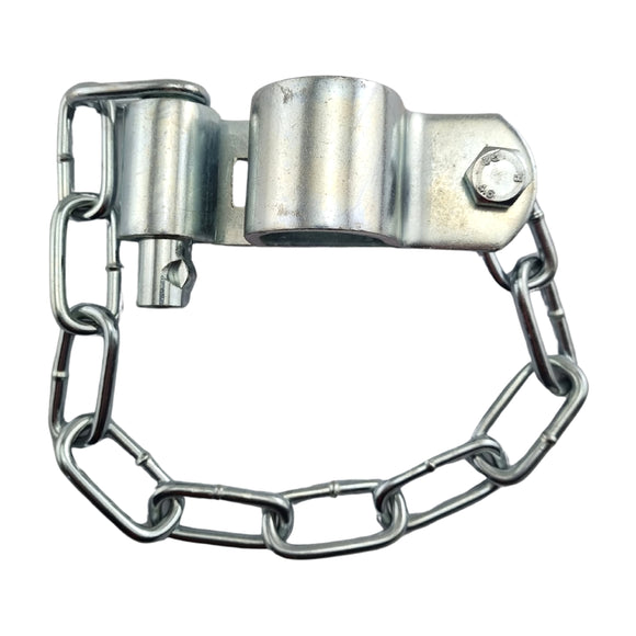 Double Gate Catch, Zinc Plated. Suits 25NB. Australian Made. Rural Hardware, Fence and Gate Fittings. Shop online chain.com.au. Australia wide shipping.