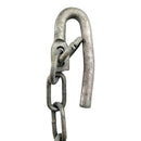 Double Gate Hook Catch, Galvanised. Sizes: 25NB, 32NB. Australian Made. Brand: Downee. Rural Hardware, Fence and Gate Fittings. Shop online chain.com.au. Australia wide shipping.