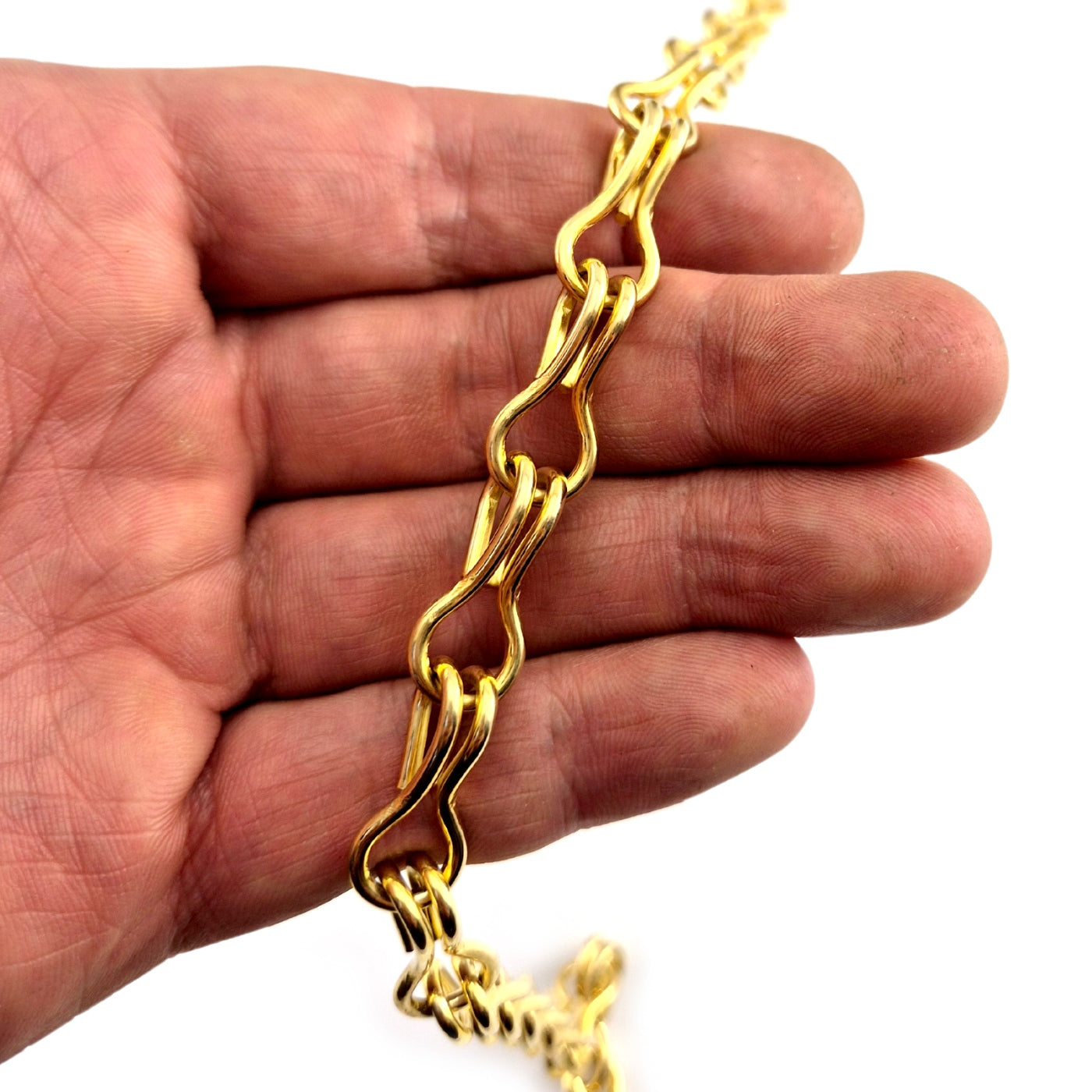 2mm Brass Plated Double Jack Chain - Australia wide shipping