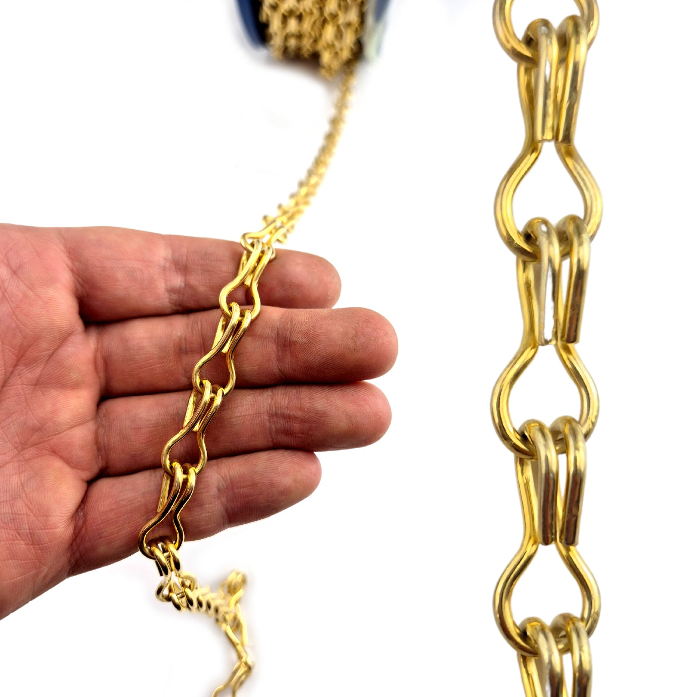 2mm Brass Plated Double Jack Chain - Australia wide shipping