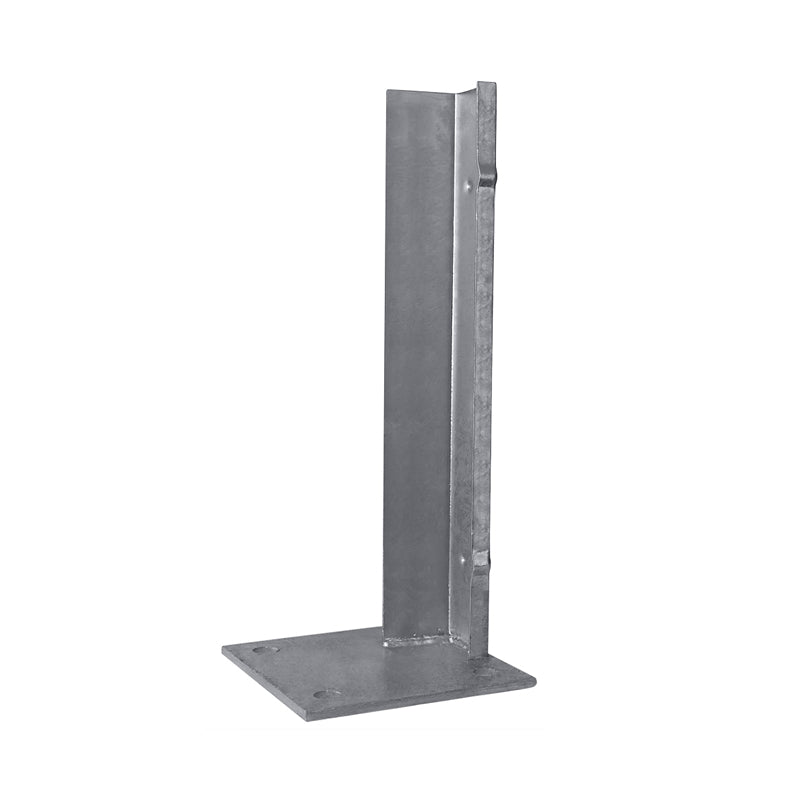 4 Hole Post Offset Bracket in galvanised steel. PB13050. Australian Made. Brand: Downee. Shop Tubular Fencing and Brackets online chain.com.au. Australia wide shipping.