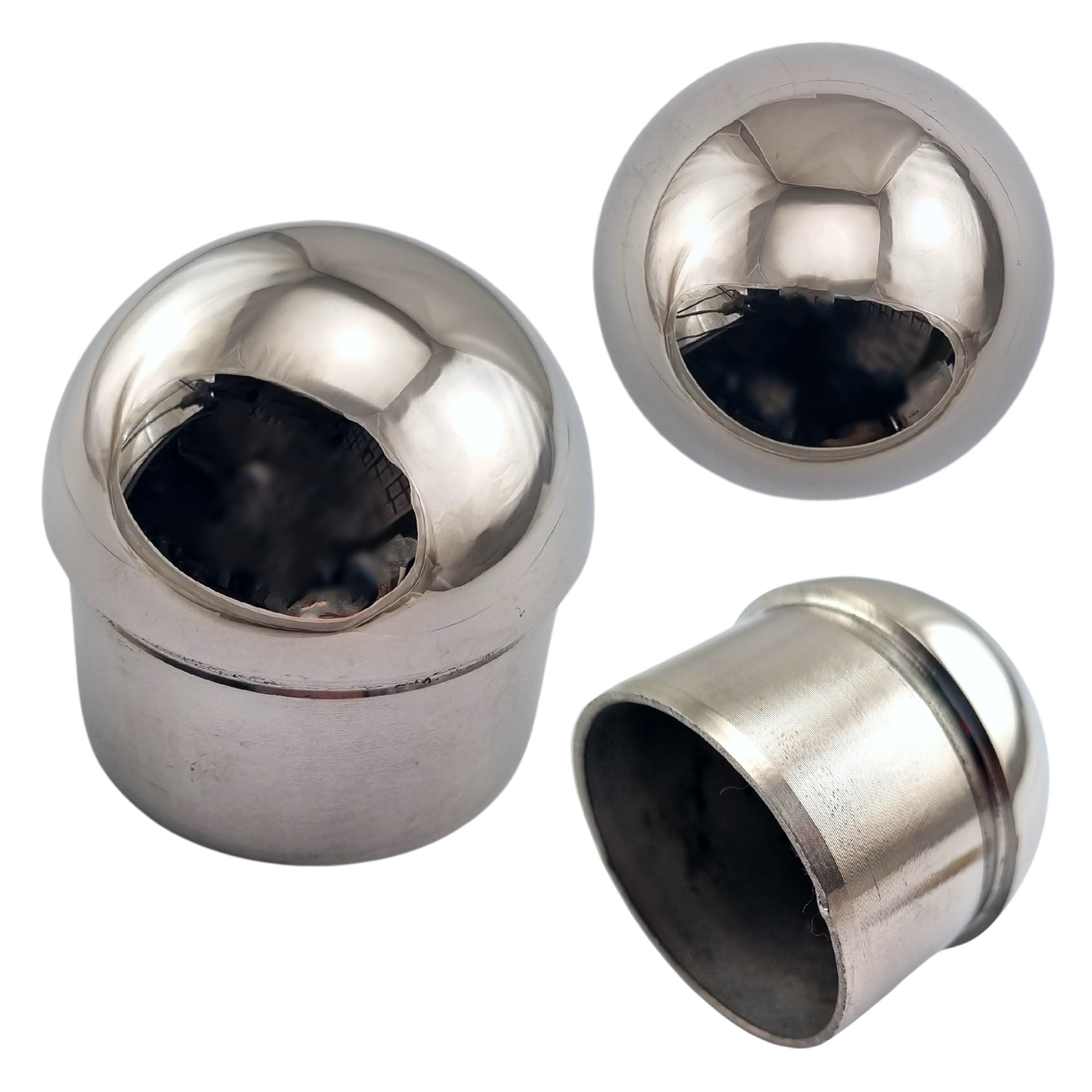 End Cap Domed Stainless Steel Rail Fitting for 50.8mm (2-inch) pipe. Australia wide shipping. Shop: chain.com.au