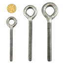 Galvanised Eye Bolts with Metal Thread.  Sizes 8mm, 10mm, 12mm. Australia wide shipping. Shop online chain.com.au