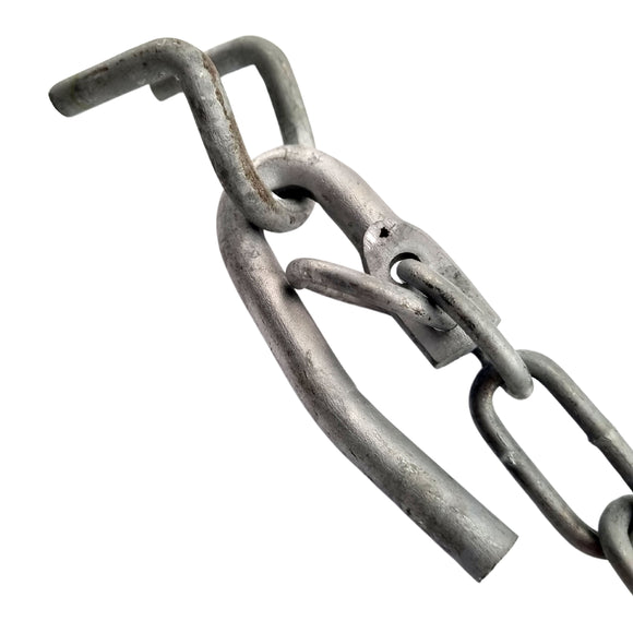 Field Gate Fastener with 350mm Chain, Galvanised. Australian Made. Brand: Downee. Rural Hardware, Fence and Gate Fittings. Shop online chain.com.au. Australia wide shipping.