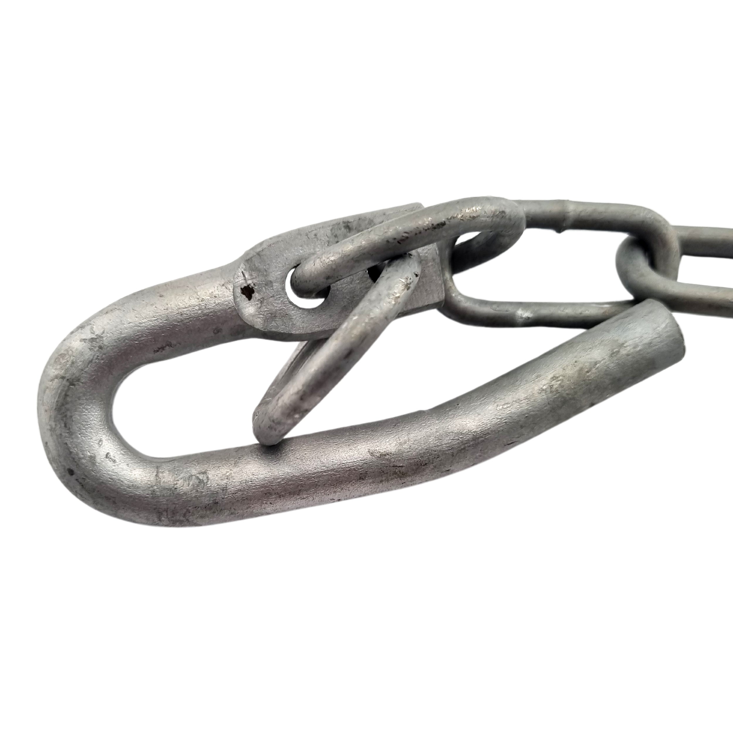 Field Gate Fastener with 350mm Chain, Galvanised. Australian Made. Brand: Downee. Rural Hardware, Fence and Gate Fittings. Shop online chain.com.au. Australia wide shipping.